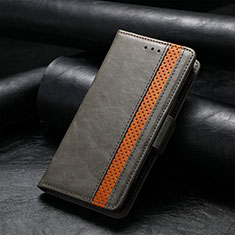 Leather Case Stands Flip Cover Holder S10D for Asus ROG Phone 7 Ultimate Gray