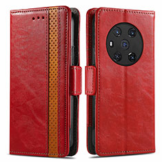 Leather Case Stands Flip Cover Holder S10D for Huawei Honor Magic3 5G Red