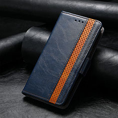 Leather Case Stands Flip Cover Holder S10D for Xiaomi Poco C40 Blue