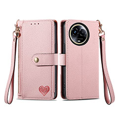 Leather Case Stands Flip Cover Holder S15D for Realme V50 5G Pink