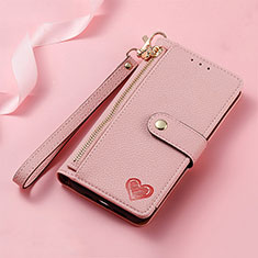 Leather Case Stands Flip Cover Holder S16D for Nothing Phone 2 Pink