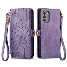 Leather Case Stands Flip Cover Holder S17D for Nokia G400 5G Purple