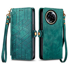 Leather Case Stands Flip Cover Holder S17D for Realme V50 5G Green
