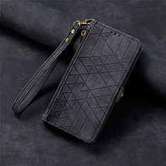 Leather Case Stands Flip Cover Holder S18D for Nothing Phone 2 Black