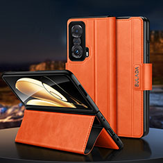 Leather Case Stands Flip Cover Holder SD1 for Huawei Honor Magic V 5G Orange