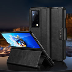 Leather Case Stands Flip Cover Holder SD1 for Huawei Mate X2 Black