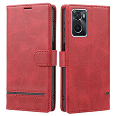 Leather Case Stands Flip Cover Holder SY1 for Oppo A36 Red