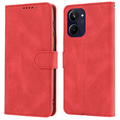 Leather Case Stands Flip Cover Holder SY1 for Realme 10 4G Red