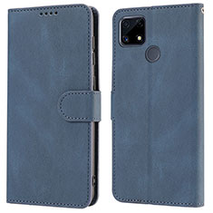 Leather Case Stands Flip Cover Holder SY1 for Realme 7i RMX2193 Blue