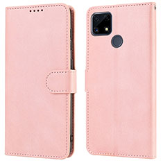 Leather Case Stands Flip Cover Holder SY1 for Realme C12 Pink