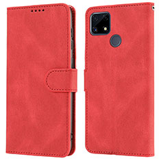 Leather Case Stands Flip Cover Holder SY1 for Realme C25S Red