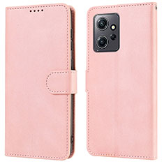 Leather Case Stands Flip Cover Holder SY1 for Xiaomi Redmi Note 12 4G Pink