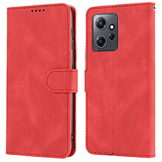 Leather Case Stands Flip Cover Holder SY1 for Xiaomi Redmi Note 12 4G Red