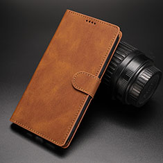 Leather Case Stands Flip Cover Holder SY3 for Google Pixel 6 Pro 5G Brown