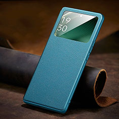 Leather Case Stands Flip Cover Holder TB1 for Oppo Find X6 5G Green