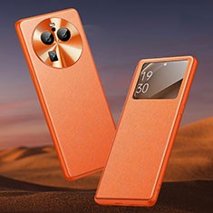 Leather Case Stands Flip Cover Holder TB1 for Oppo Find X6 5G Orange