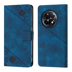 Leather Case Stands Flip Cover Holder Y01B for OnePlus 11R 5G Blue