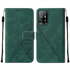 Leather Case Stands Flip Cover Holder Y01B for Oppo A94 5G Green