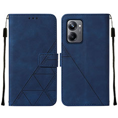 Leather Case Stands Flip Cover Holder Y01B for Realme 10 Pro 5G Blue