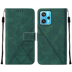 Leather Case Stands Flip Cover Holder Y01B for Realme 9 4G Green