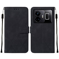 Leather Case Stands Flip Cover Holder Y01B for Realme GT Neo5 240W 5G Black