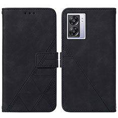 Leather Case Stands Flip Cover Holder Y01B for Realme V23i 5G Black