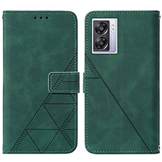 Leather Case Stands Flip Cover Holder Y01B for Realme V23i 5G Green