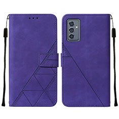 Leather Case Stands Flip Cover Holder Y01B for Samsung Galaxy A15 5G Purple