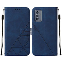 Leather Case Stands Flip Cover Holder Y01B for Samsung Galaxy A15 LTE Blue