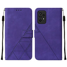 Leather Case Stands Flip Cover Holder Y01B for Samsung Galaxy A33 5G Purple