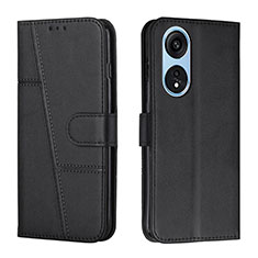 Leather Case Stands Flip Cover Holder Y01X for Huawei Honor X5 Plus Black