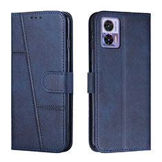 Leather Case Stands Flip Cover Holder Y01X for Motorola Moto Edge 30 Neo 5G Blue