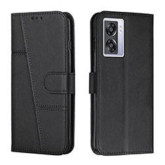 Leather Case Stands Flip Cover Holder Y01X for OnePlus Nord N300 5G Black