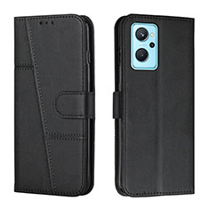 Leather Case Stands Flip Cover Holder Y01X for Oppo K10 4G Black