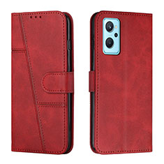 Leather Case Stands Flip Cover Holder Y01X for Realme 10 5G Red