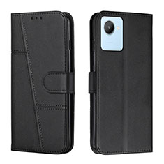 Leather Case Stands Flip Cover Holder Y01X for Realme C30s Black