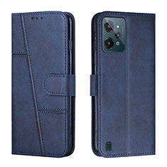 Leather Case Stands Flip Cover Holder Y01X for Realme C31 Blue