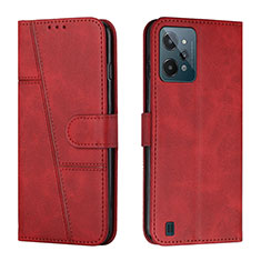 Leather Case Stands Flip Cover Holder Y01X for Realme C31 Red