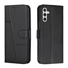 Leather Case Stands Flip Cover Holder Y01X for Samsung Galaxy A04s Black