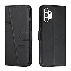Leather Case Stands Flip Cover Holder Y01X for Samsung Galaxy A13 4G Black