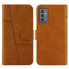Leather Case Stands Flip Cover Holder Y01X for Samsung Galaxy A15 4G Light Brown