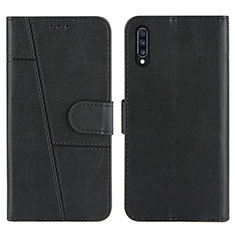 Leather Case Stands Flip Cover Holder Y01X for Samsung Galaxy A30S Black