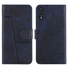 Leather Case Stands Flip Cover Holder Y01X for Samsung Galaxy A30S Blue