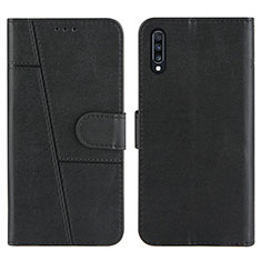 Leather Case Stands Flip Cover Holder Y01X for Samsung Galaxy A70 Black