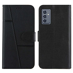 Leather Case Stands Flip Cover Holder Y01X for Samsung Galaxy A82 5G Black