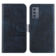 Leather Case Stands Flip Cover Holder Y01X for Samsung Galaxy A82 5G Blue