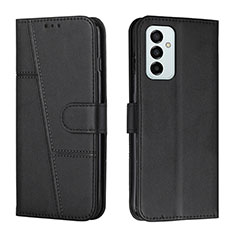 Leather Case Stands Flip Cover Holder Y01X for Samsung Galaxy F23 5G Black