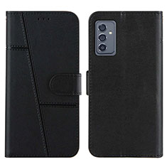 Leather Case Stands Flip Cover Holder Y01X for Samsung Galaxy M54 5G Black