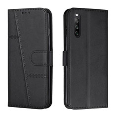 Leather Case Stands Flip Cover Holder Y01X for Sony Xperia 10 IV SO-52C Black