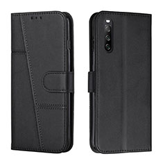 Leather Case Stands Flip Cover Holder Y01X for Sony Xperia 10 IV SOG07 Black